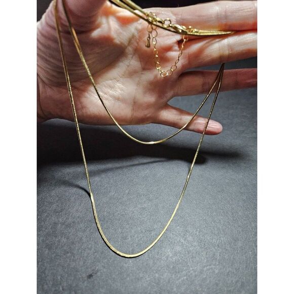 Gold tone looooong necklace - Picture 1 of 10